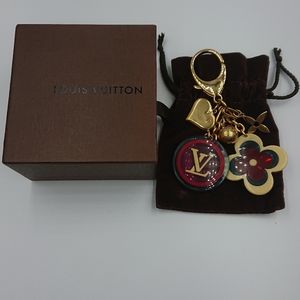 Authentic LV Fleur Bag and Key Charm